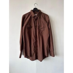 Vintage H Bar C California Ranchwear Shirt Mens Large Pearl Snap Western 70s